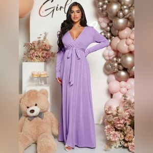 purple maternity dress